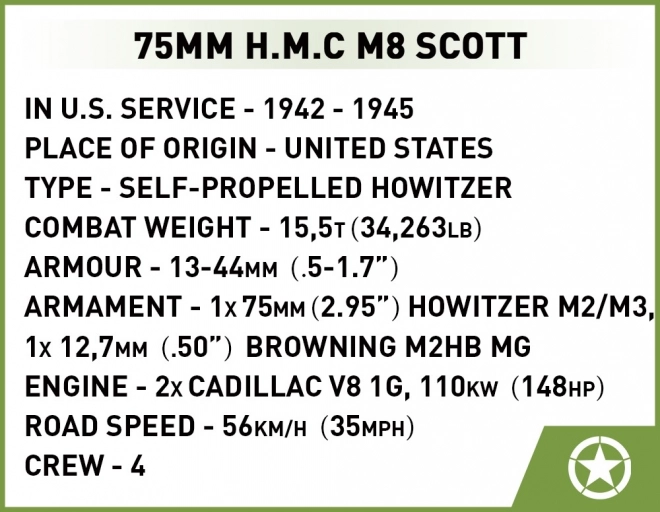 Konstruktionsset COBI H.M.C M8 Scott