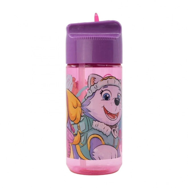 Paw Patrol Trinkflasche mit Strohhalm für Kinder (Rosa)