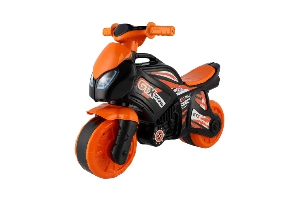 Rutschfahrzeug Motorrad Orange-Schwarz aus Kunststoff