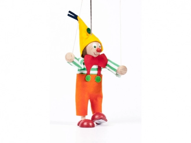 Lustige Holzmarionette Jarmil der Narr