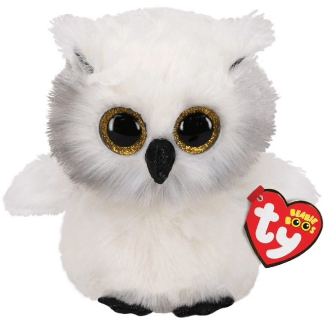 Kuscheltiere TY Beanie Boos - Eule Austin 24 cm Weiß