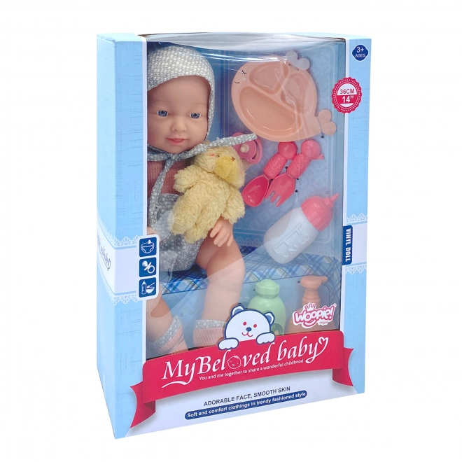 Baby-Puppe mit Zubehör von Woopie Royal