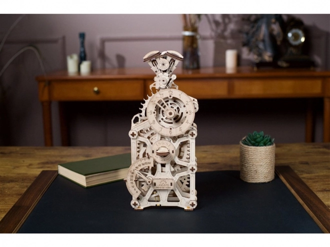 3D Holzpuzzle Mechanische Motor-Uhr