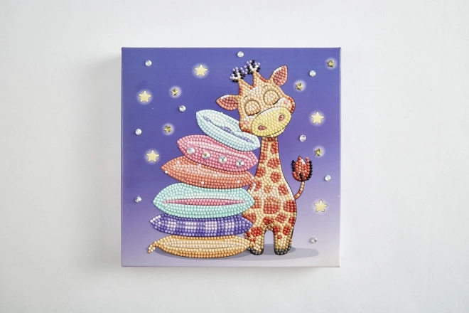 Mosaik mit Diamanten - Kissen mit Giraffe