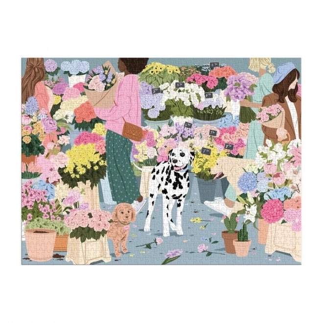 Floraler Markt Puzzle 1000 Teile