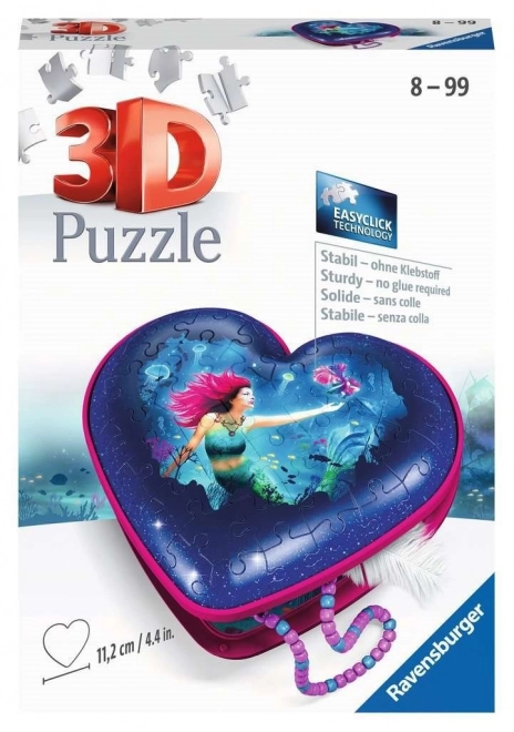 3D Puzzle Herz Schatztruhe Meerjungfrau von Ravensburger