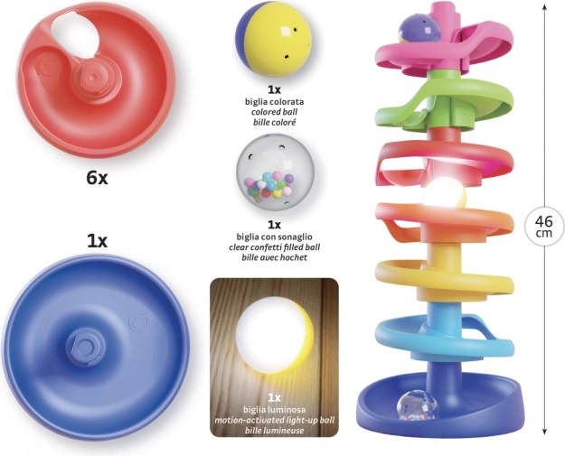 Brightball-Kugel-Spiralturm