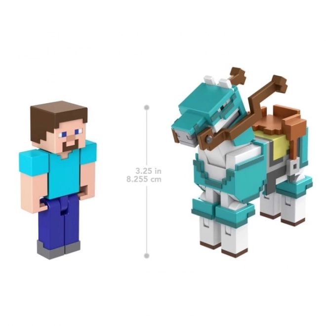 Minecraft Figur Steve und Pferd