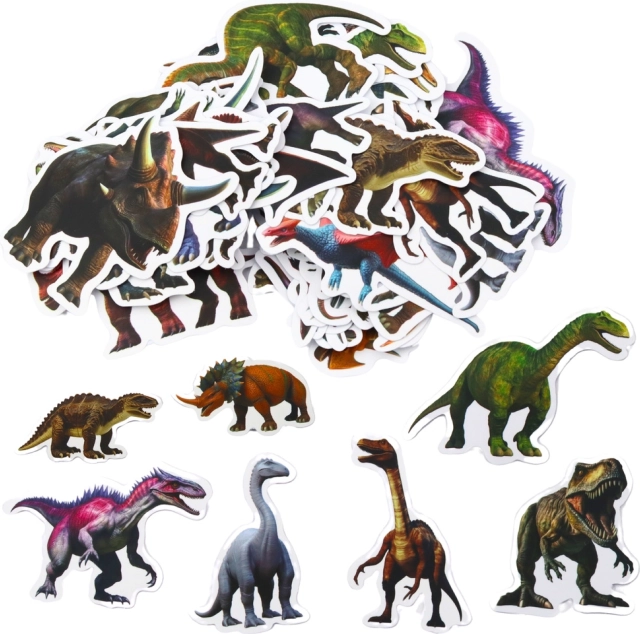 Sticker-Set für Kinder mit Dinosauriern 4-7cm 50 Stk.