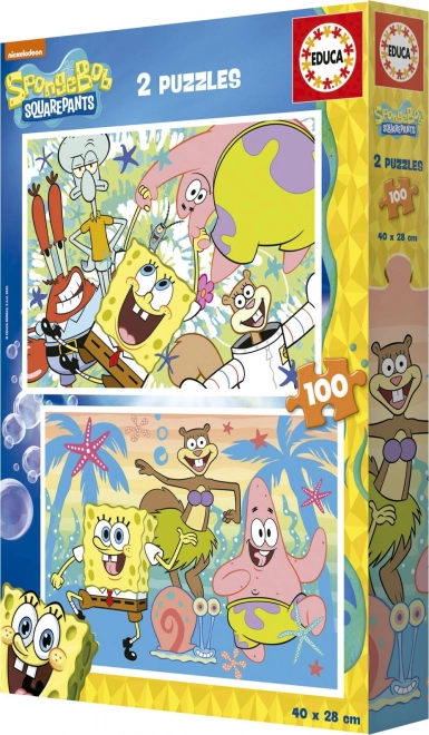 EDUCA Puzzle Spongebob 2x100 Teile