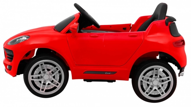 Turbo-S Batterieauto für Kinder Rot + Fernbedienung + Langsamer Start + EVA-Reifen + MP3-Radio