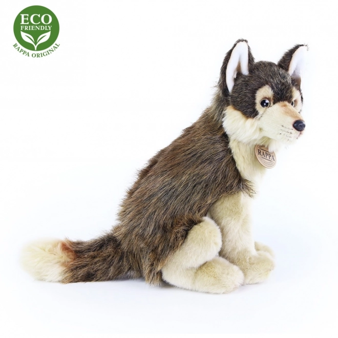 Eco-Freundlicher Sitzender Plüschwolf 28 cm