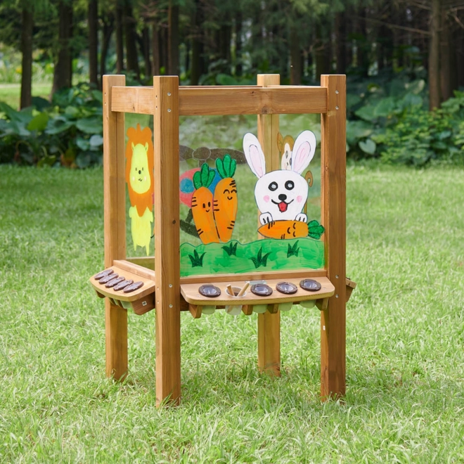 Masterkidz 4-seitige transparente Acryltafel zum Bemalen mit Bechern