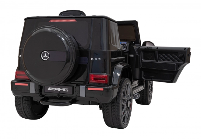 Mercedes AMG G63 für Kinder schwarz + Fernbedienung + MP3 LED + langsamer Start + EVA + Gurte