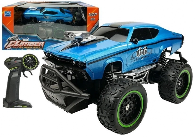 Fernbedienung Auto Offroad Hohes Rad Blau