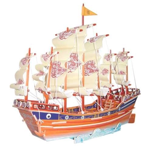 Woodcraft 3D-Puzzle Bunte Segelyacht