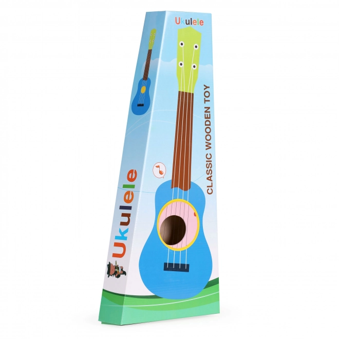 Kindergitarre aus Holz mit Metall-Saiten in Pink