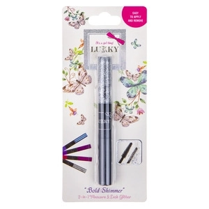 Lukky 2-in-1 Mascara und Glitzer für Wimpern Schwarz