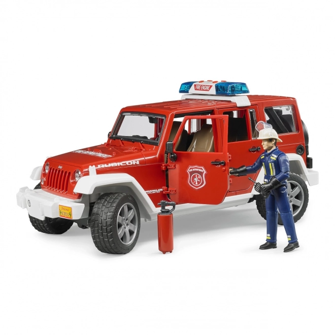 Roter Feuerwehr Jeep WRANGLER mit Figur und Zubehör