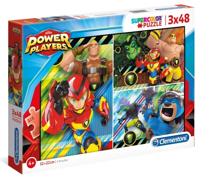 Clementoni Puzzle Power Players Set 3x48 Teile