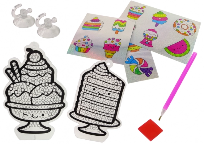 Diamantenstickerei Kreativ-Set Aufkleber Diamantenkleben Süßigkeiten