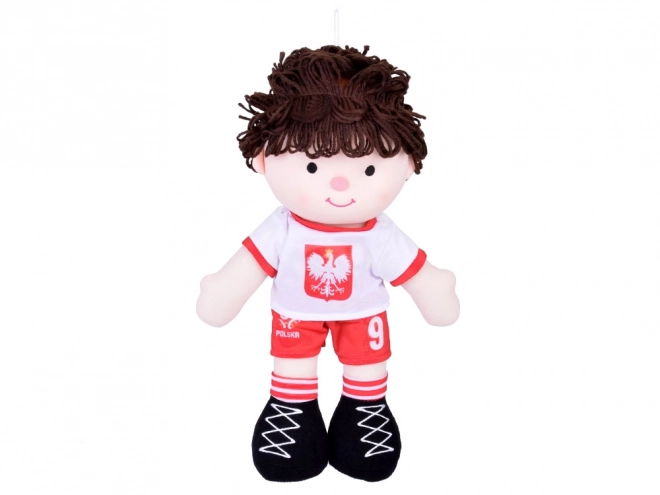 Plüschpuppe Fußballspieler