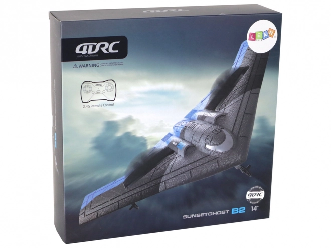 R/C Flugzeug Mit Beleuchtung Blau Schwarz