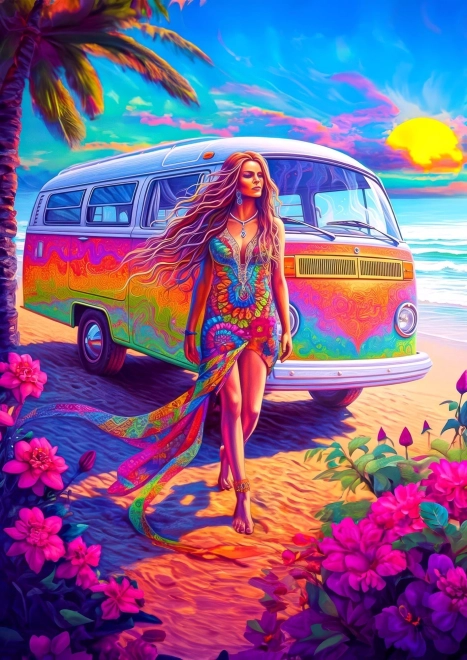Hippie-Puzzle Im Herzen 1000 Teile