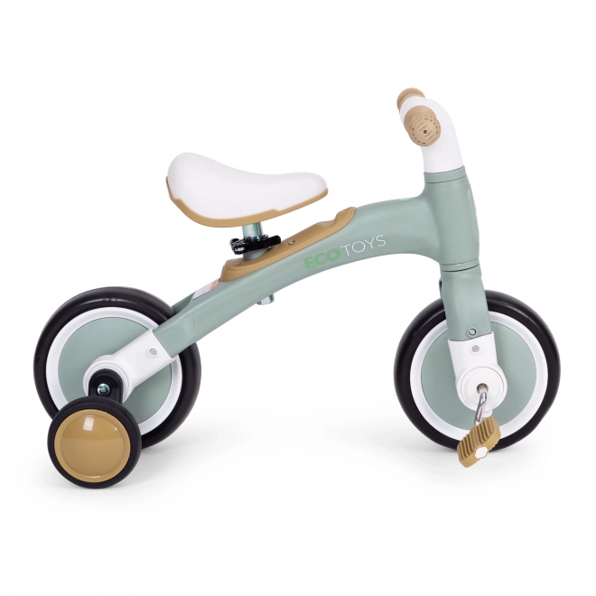 Balancefahrrad mit Pedalen - Grün 3in1 von Ecotoys