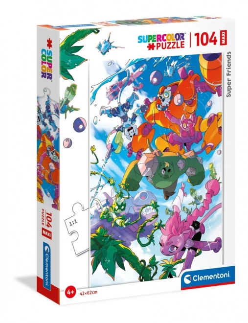 Clementoni Puzzle 104 Teile Maxi - Super Friends