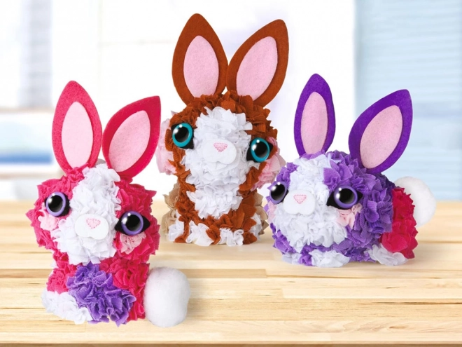 Kreativset 3 bunte Hasen zum Selbermachen