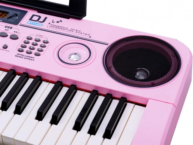 Elektronisches Keyboard mit Mikrofon 61 Tasten – rosa