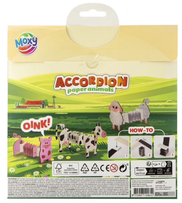 Faltbare Akkordeon-Papier-Tiere Moxy