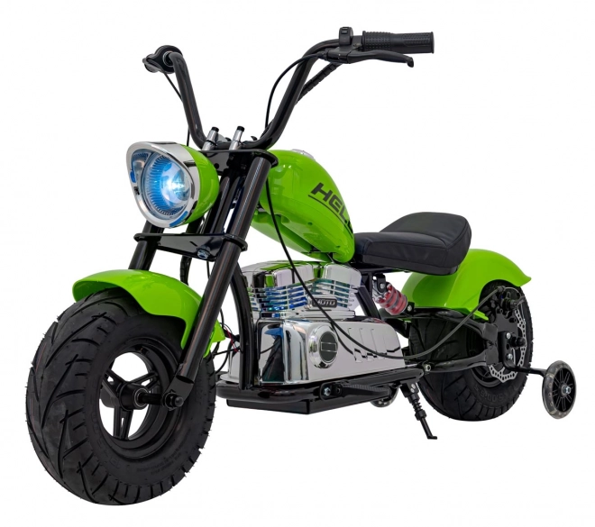 Chopper Warrior Grünes Motorrad