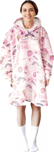 Wärmende Kapuzen-Deckenhoodie COZY NOXXIEZ mit Süßigkeiten-Print