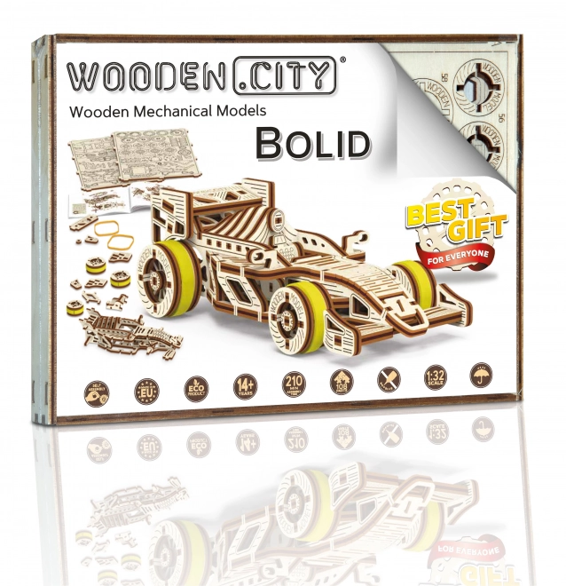 Holz 3D Puzzle Rennwagen