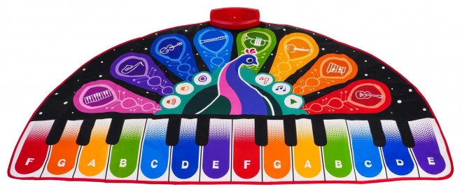 Musikmatte Keyboard Pfau