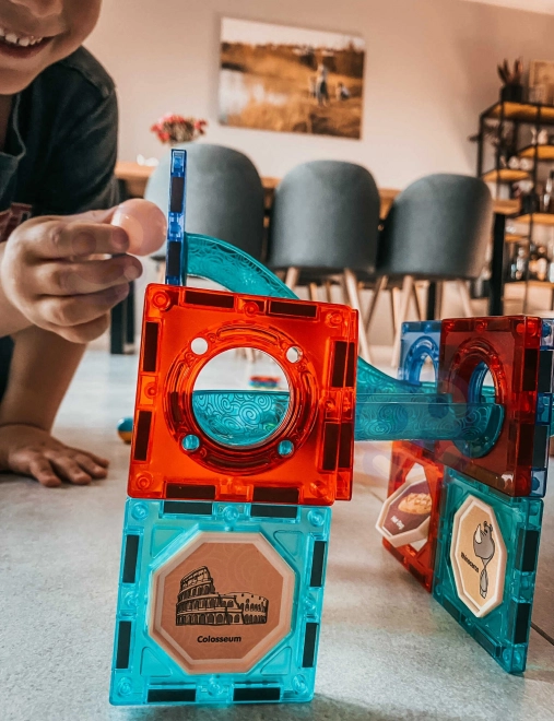 Woopie magnetische Kugelbahn Bausteine leuchtend 49 Stück
