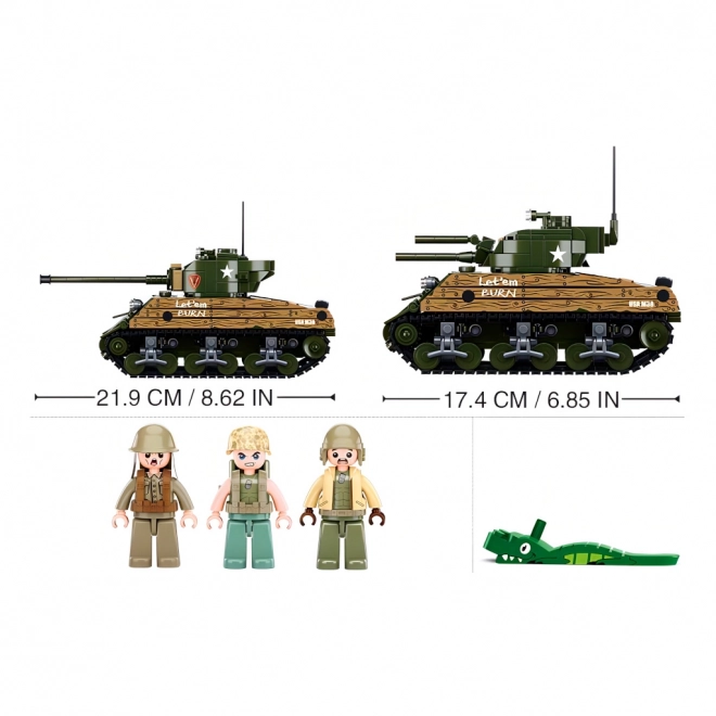 Sluban Armee WW2 M4A3 Sherman Panzer