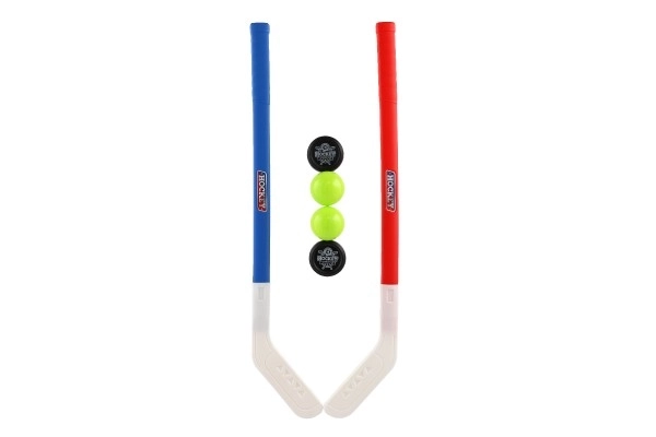 Hockeyschläger-Set mit Puck und Ball