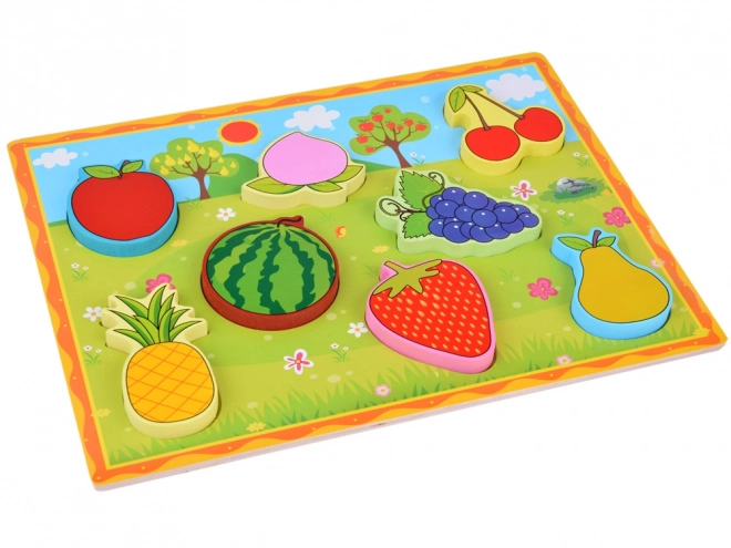 Holzlernspiel Obst Puzzle