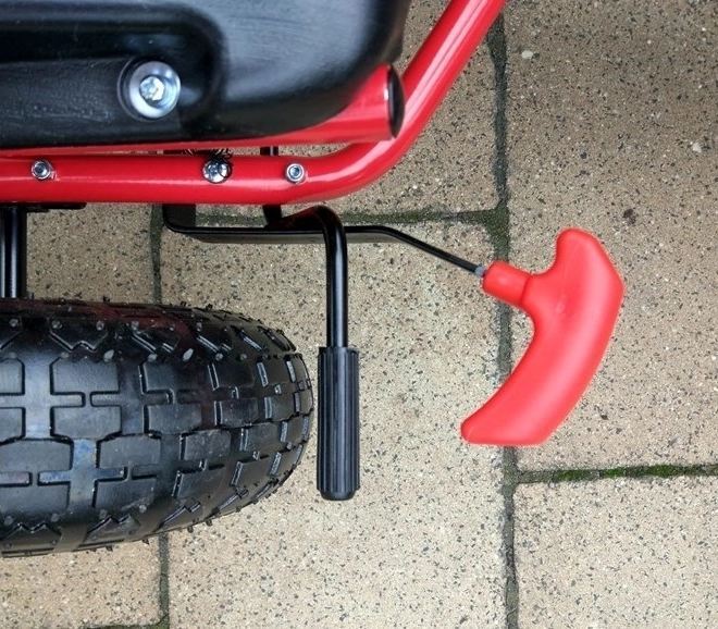 Tret-Gokart mit Luftreifen + Aufblasbare Reifen + Verstellbarer Sitz – Rot