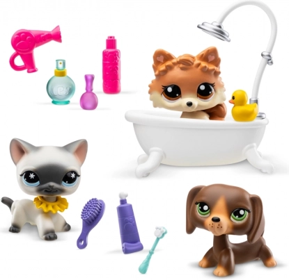 Littlest Pet Shop Badeset mit 3 Tieren