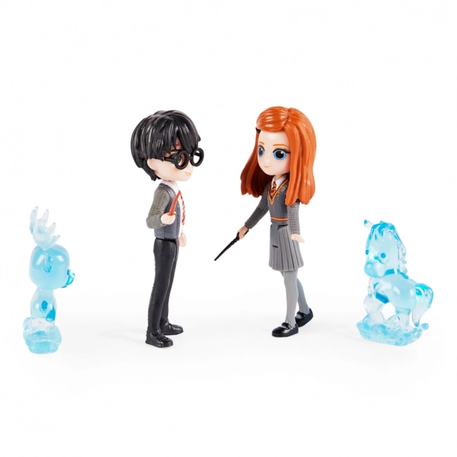 Harry Potter und Ginny mit Patroni Figuren