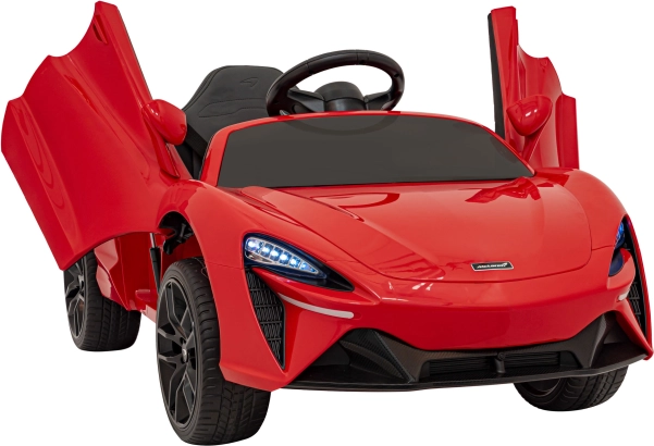 Elektrisches Kinderauto McLaren Artura 4x4 mit Fernbedienung und LED – Rot