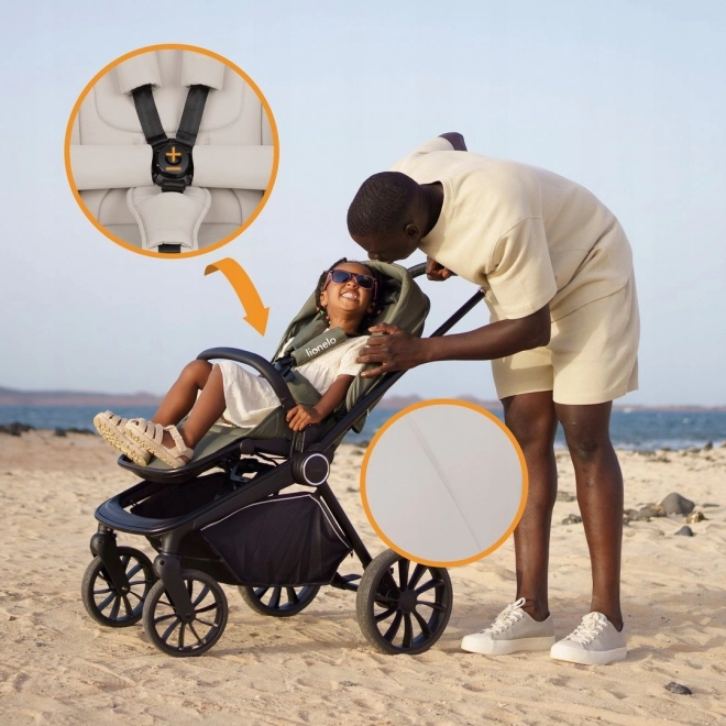 Lionelo kombinierter Kinderwagen Mika Plus 3v1 Beige