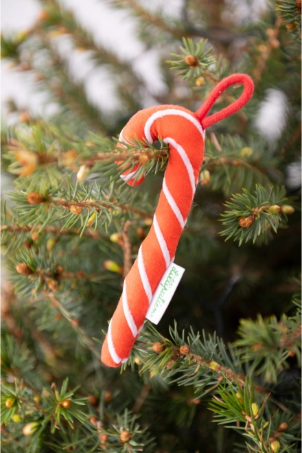 Lilliputiens Weihnachtself mit Zuckerstange und Mütze