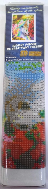 Diamant Malset Verzierte Einhorn Leinwand 30x40cm