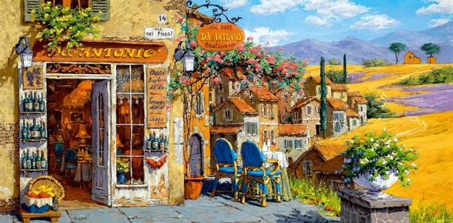 Puzzle mit toskanischen Farben