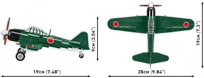 COBI II. Weltkrieg Mitsubishi A6M2 Zero Flugzeugmodell